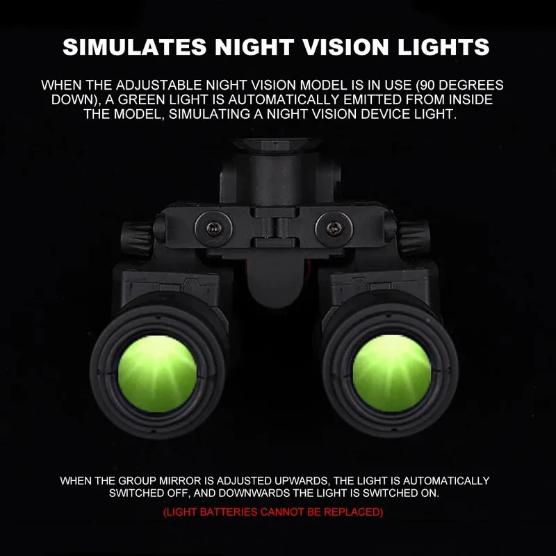 Gafas de visión nocturna tácticas de nailon AN/PVS31, binoculares de doble tubo NVG, accesorios simulados, modelo sin función con soporte para casco L4G24 - imagen 4