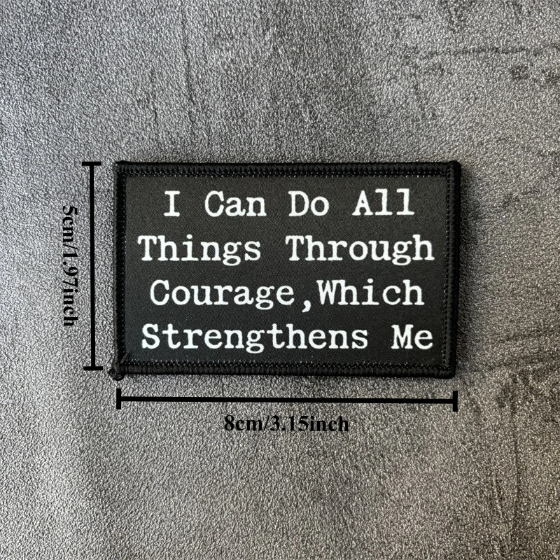 Parche Táctico Motivacional para Ropa, Insignia de Moral, Parches de Gancho y Bucle, Pegatinas para Mochila, Brazalete Impreso - imagen 3
