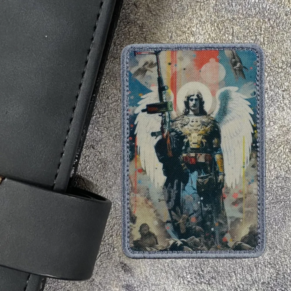 Parches de insignia de moral de Ángel "Guardian", mitragliadora, tácticas de Ángel, brazalete militar, gancho y bucle, mochila táctica, pegatinas para sombrero - imagen 4