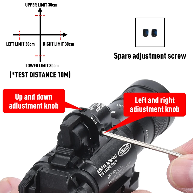 WADSN Surefir X400 X400V LED estroboscópico rojo láser linterna colgante para Airsoft arma de exploración pistola de pistola Luz de caza - imagen 5