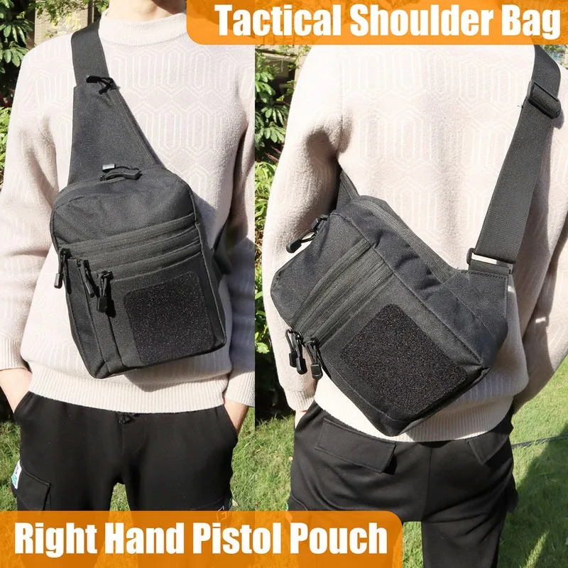 Nueva funda táctica para pistola, bolso de hombro para exteriores, senderismo, caza, Camping, bolsa de pecho con funda para pistola - imagen 3