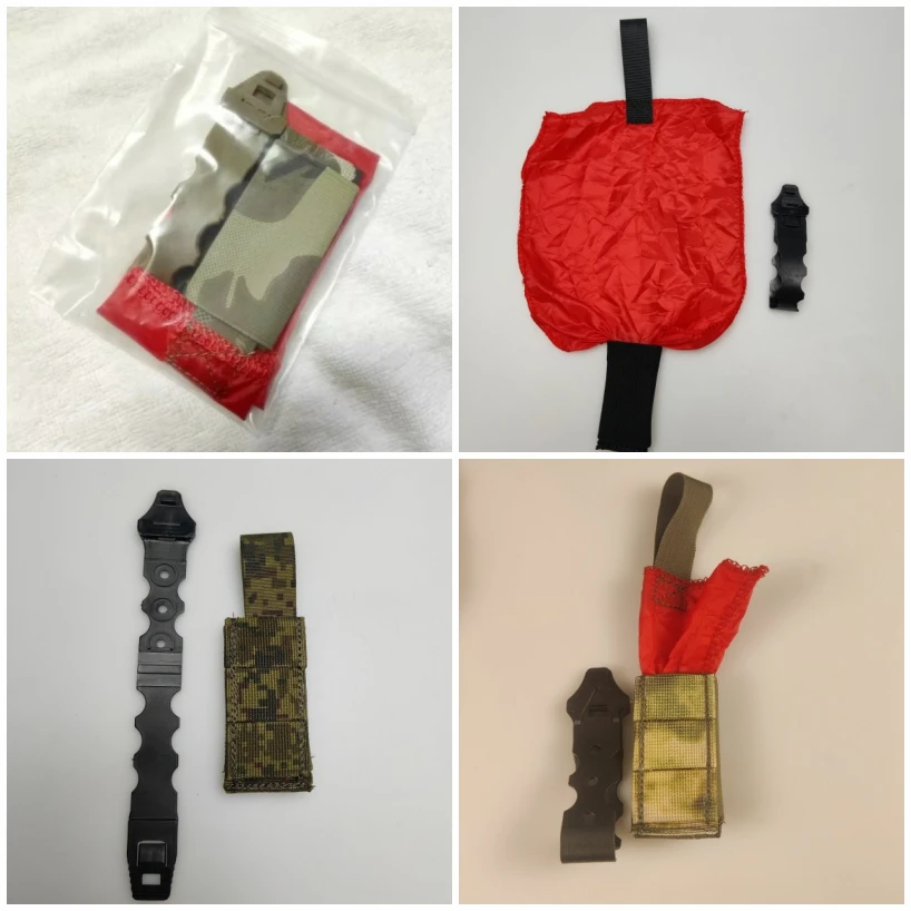 Marcador de muerte CS con bandera de matar de estilo ruso, accesorio para entusiastas del ejército de juego de paintball táctico, banda de señal de muerte de liberación rápida - imagen 2