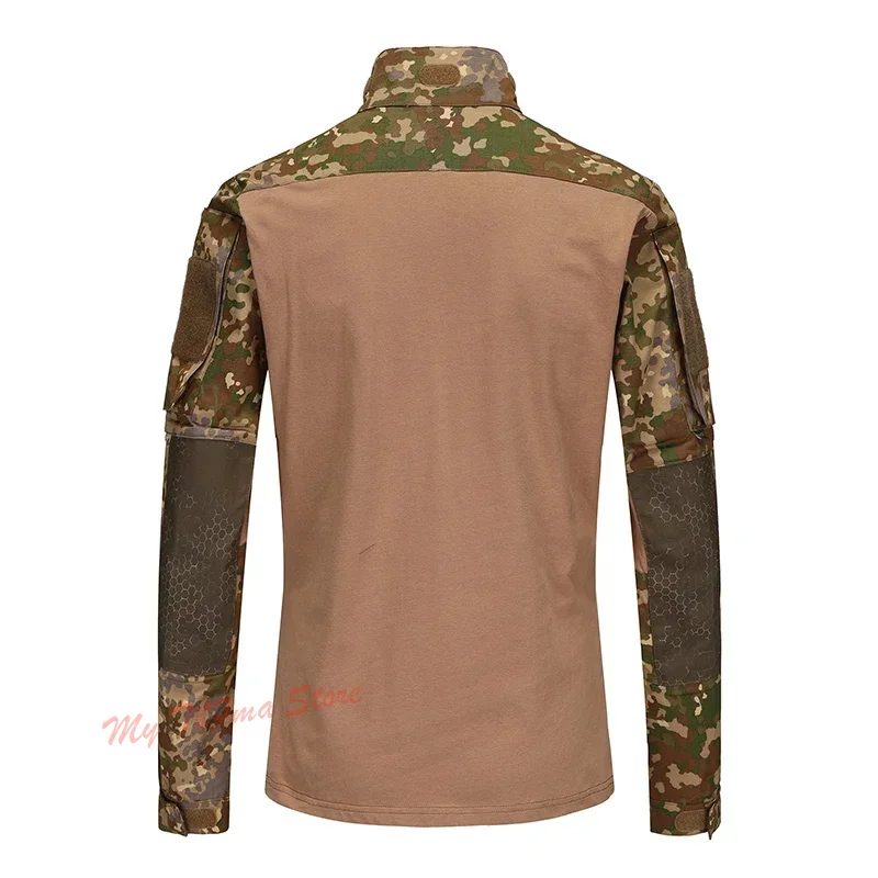 Traje táctico De rana para todo terreno, Alemania De Spot, Flecktarn antiinfrarrojo, Top De combate De camuflaje, camisa De manga larga, tela De protección IR - imagen 3