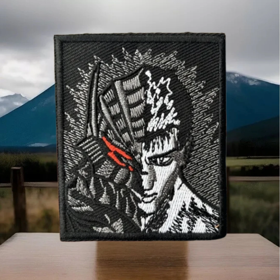 Insignia de moral táctica de Anime, brazalete decorativo del ejército militar, parches bordados de gancho y bucle, pegatina para mochila para ropa