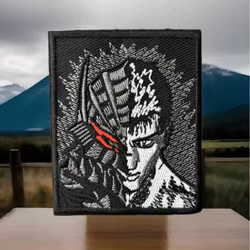 Insignia de moral táctica de Anime, brazalete decorativo del ejército militar, parches bordados de gancho y bucle, pegatina para mochila para ropa