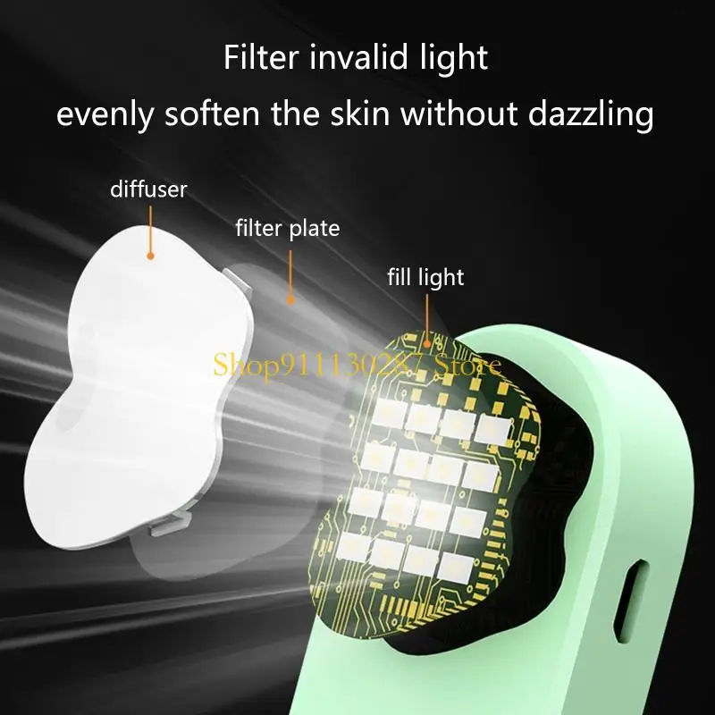 J1HC Mini trípode/palo Selfie soporte Metal para teléfono extensible con luz relleno - imagen 3