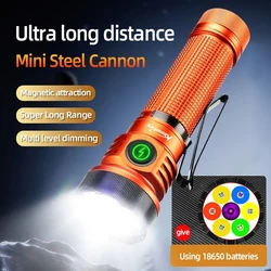 Linterna LED alto brillo magnética UV multiusos senderismo camping