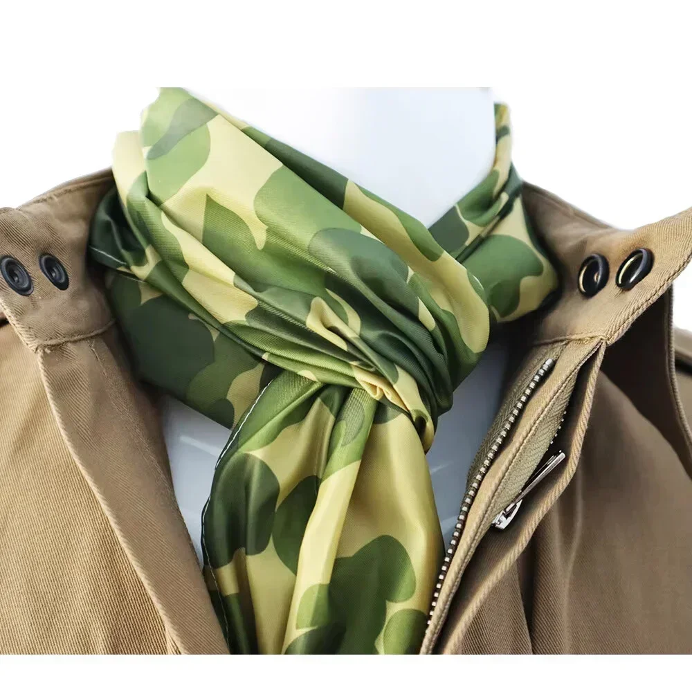 WWII WW2 101 Hard Nylon Scarf Is Not Soft Not Pure Cotton Decorative Props Retro Paratroopers Hunting Duck Camouflage Shawl - imagen 5
