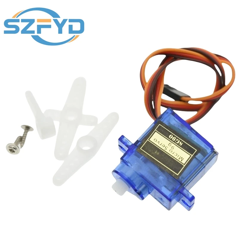 5 uds SG90 9G Micro servomotor para aviones RC brazo de Robot 180 ° /360 °   Control de servomotor de ala fija para avión y helicóptero - imagen 5