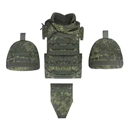 Chaleco táctico 6B45 EMR con hombreras y suspensorio verde para hombre