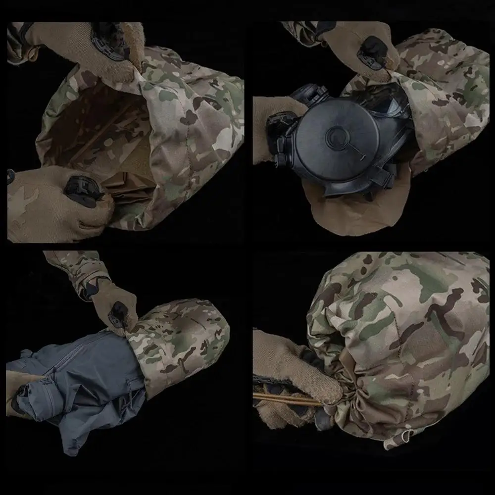 Bolsa táctica para máscara de Gas, ajuste de cordón elástico, herramientas de caza al aire libre, rollo de almacenamiento de ropa, 1 bolsa Molle Airsoft, riñonera de combate - imagen 5