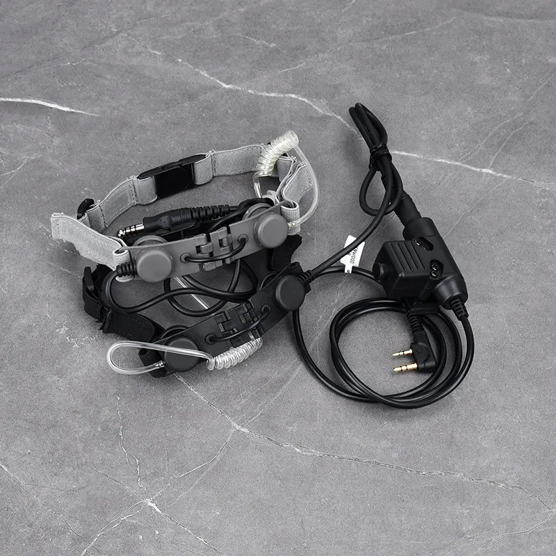 WADSN-Micrófono de garganta táctico para Kenwood BaoFeng, auriculares UV-5R UV-5X, Eaphone Laryngeal, Walkie Earpiece Radio U94 P - imagen 5