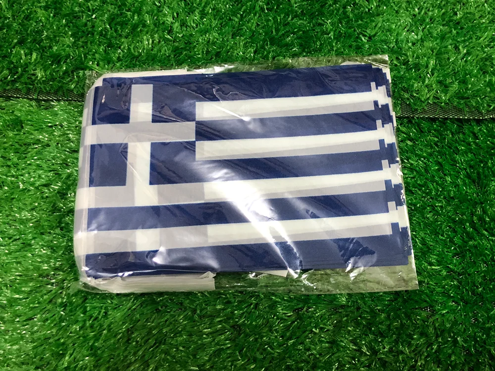Bandera del cielo de Grecia, banderines voladores de poliéster, 14x21cm, 20 unidades por lote - imagen 5