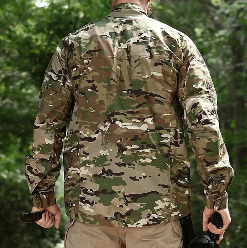 Camisa táctica de manga larga para hombre, uniforme transpirable de alta calidad con múltiples bolsillos, ideal para senderismo al aire libre y montaña - imagen 3