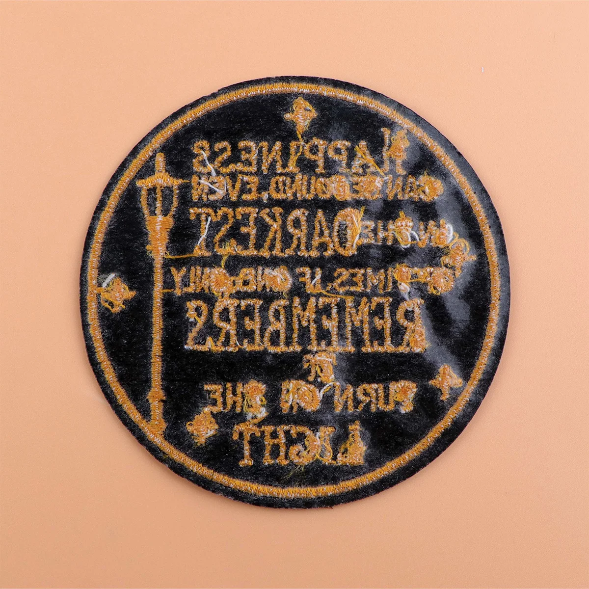 Parche bordado HAPPINESS, citas divertidas, parches termoadhesivos para ropa, insignias para coser DIY - imagen 2