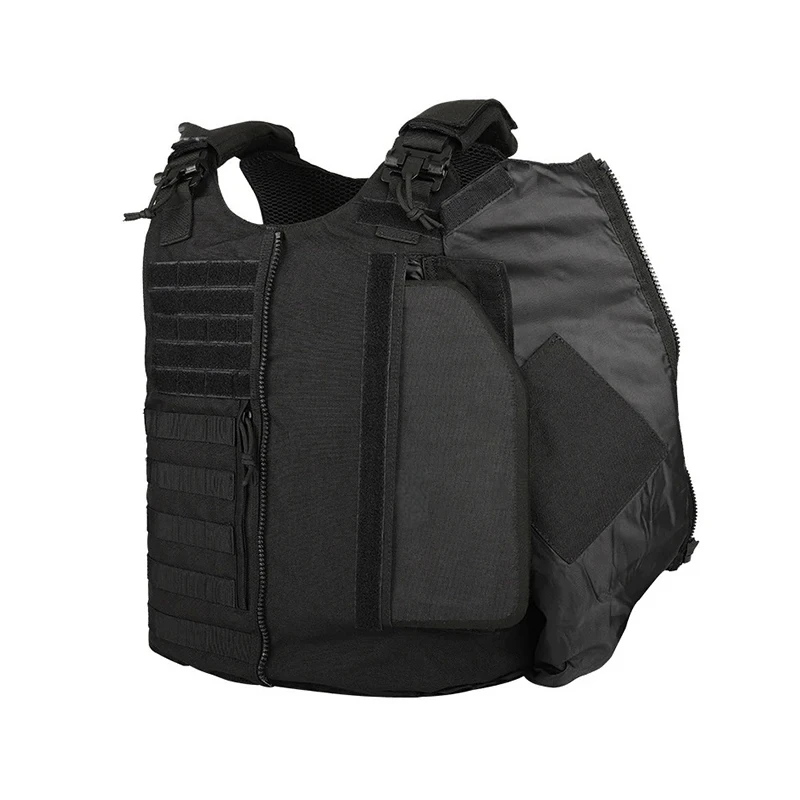 Chaqueta a prueba de puñaladas para exteriores, armadura de placa para hombre, equipo de seguridad, chaleco táctico protector de entrenamiento de combate de presión rápida M/L - imagen 3