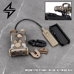 Airsoft NGAL láser nuevo NGAL Nylon rojo/verde/azul infrarrojo puntería luz estroboscópica LED blanca enchufe LA23 con interruptor de almohadilla de presión