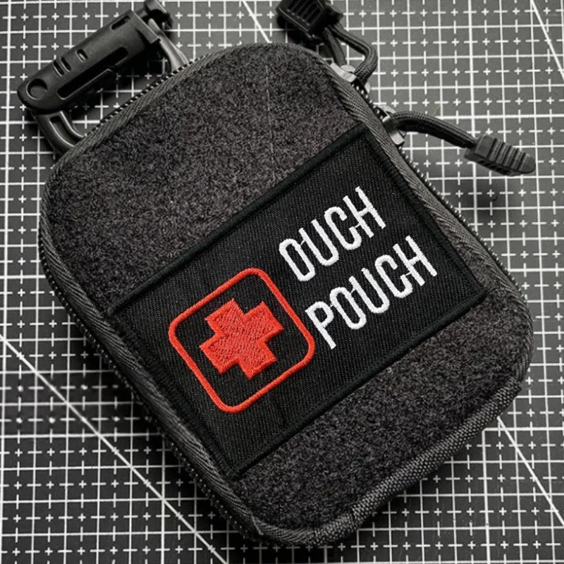 Ouch bolsa parche insignia de moral táctica bordado gancho y bucle mochila militar ropa accesorios decorativos pegatina brazalete - imagen 2