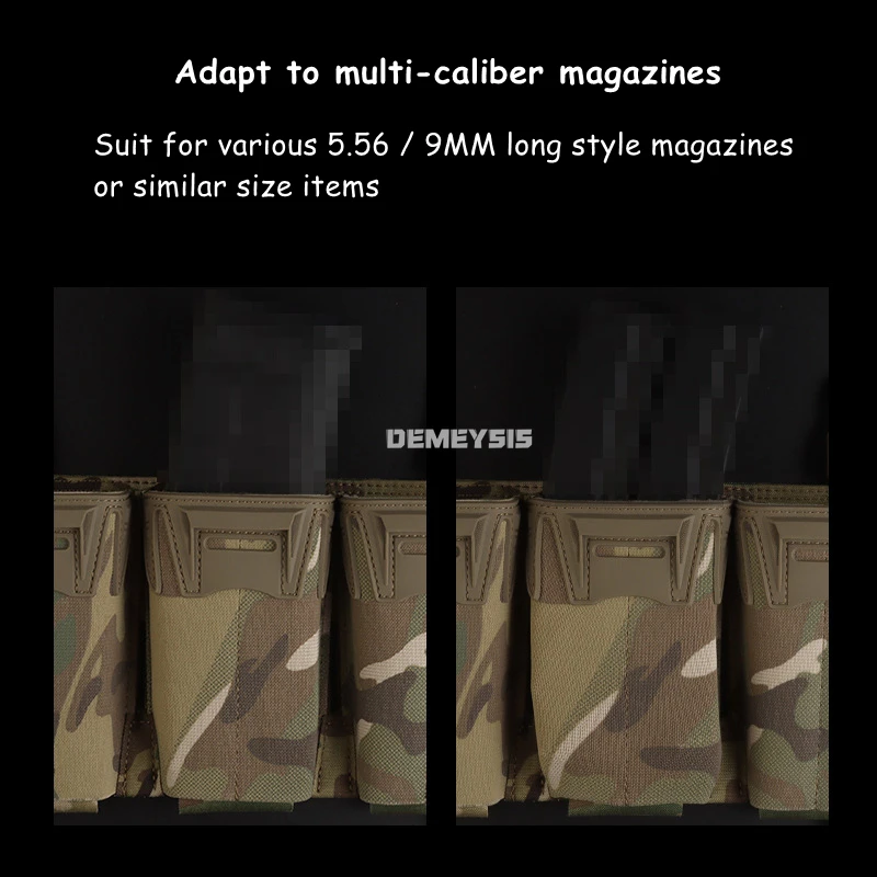 Bolsas tácticas Triple para revistas, bolsa compacta de almacenamiento frontal, chaleco Airsoft de caza, portador de placa, bolsa Mag multicalibre, bolsa de administración - imagen 5