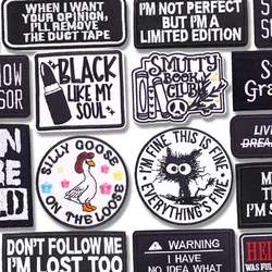 Chaquetas, sombreros, eslogan de letras, parches bordados para ropa, parche de serie de letras con personalidad, parches para planchar para ropa, coser DIY