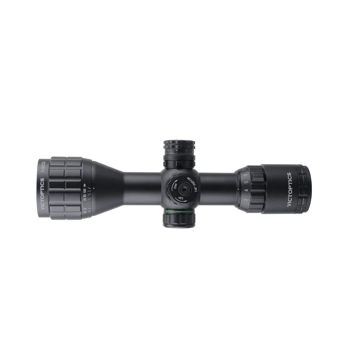 VictOptics-mira telescópica C3 3-9x32SFP de 1 "roja y verde con iluminación, Min Focus, tamaño Ultra compacto de 3 yardas, compatible con AR 15 .223 .308 - imagen 4