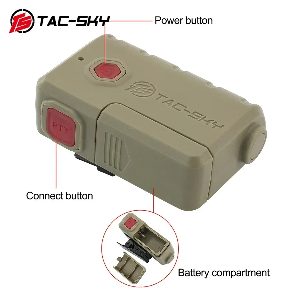 TAC-SKY auriculares tácticos adaptador Bluetooth para PELTO MSA AMP auriculares tácticos para COMTAC SORDIN Airsoft auriculares de tiro - imagen 4