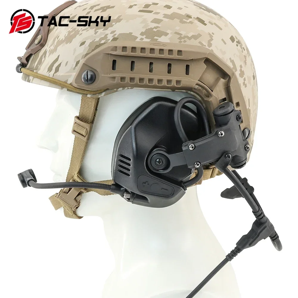 TS TAC-SKY Auriculares RAC electrónicos tácticos con cancelación de ruido para cascos tácticos ARC Track FAST/ACH/MICH Series - imagen 4