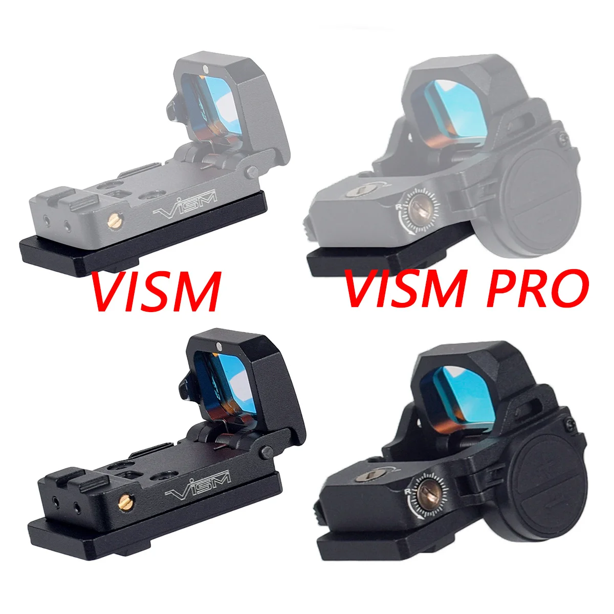 Mira telescópica táctica Vism Red Dot VISM PRO abatible hacia arriba 3 MOA Reflex óptica G17 G19 20mm montaje en riel pistola reflectantes - imagen 2