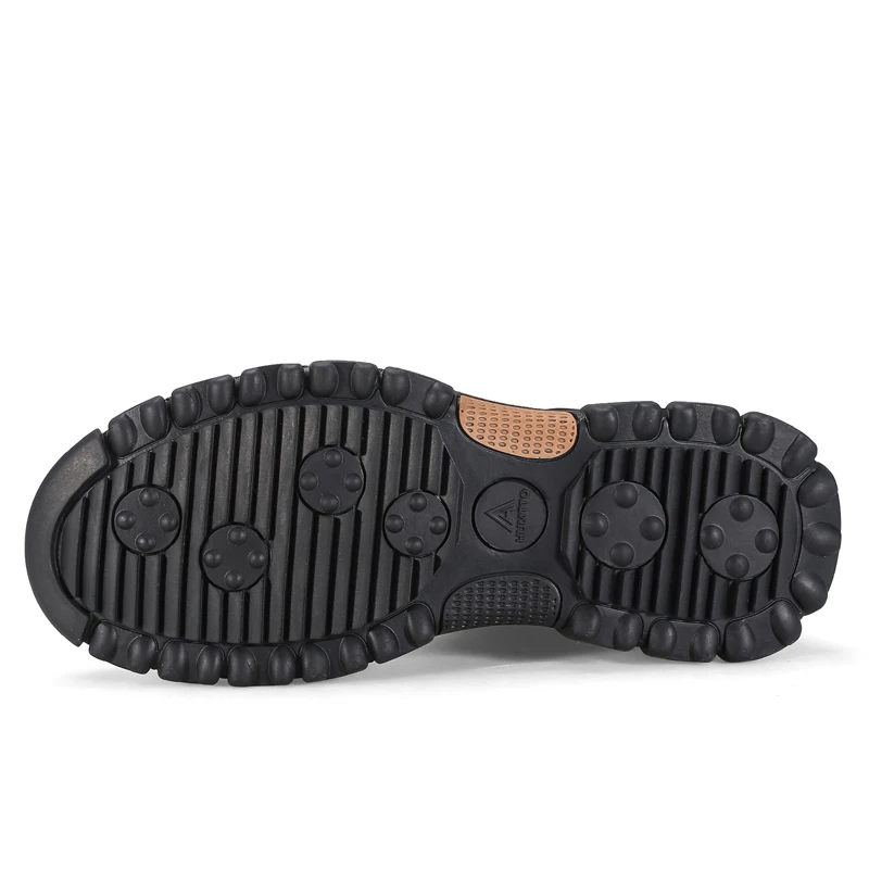 HUMTTO-zapatos de senderismo al aire libre para hombre, botas de invierno impermeables de cuero de vaca, botas tácticas de escalada, zapatillas de trekking de cuero para mujer - imagen 2