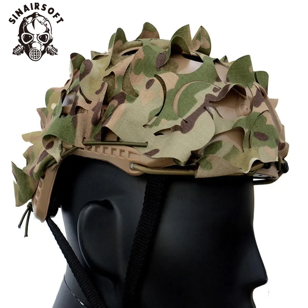 Cubierta táctica para casco rápido, camuflaje 3D para caza militar Airsoft, accesorios para casco, equipo de juego CS del ejército SINAIRSOFT