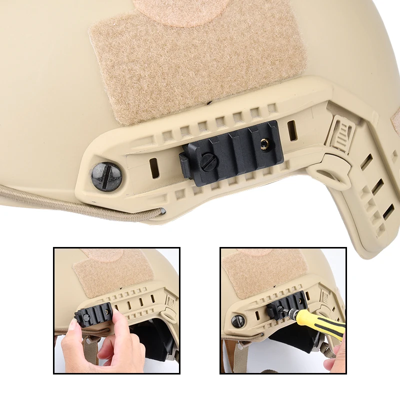 WADSN adaptador de riel wing-loc X300 Scout ARC light Rail Fit, adaptador rápido para casco, montaje táctico, linterna, Clip deslizante, accesorios - imagen 2