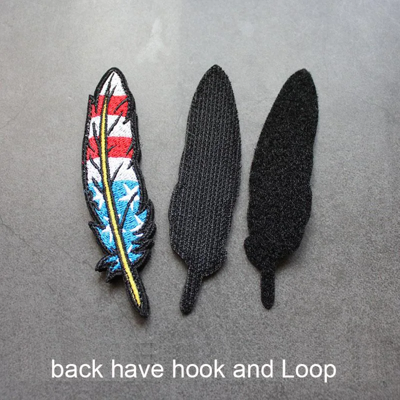 Pluma de moral bordada completa, bandera rusa, brazalete alemán, personalidad, pegatina creativa para bolso con parches de mochila para ropa - imagen 4