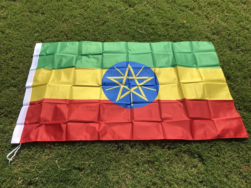 Bandera de Etiopía 90x150 cm – Poliéster para interior y exterior - imagen 2
