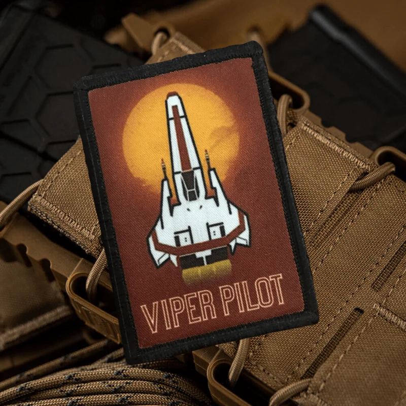 Viper Pilot-Emblema de gancho y bucle impreso, parche táctico moral, insignia militar, brazalete de combate, pegatinas para mochila
