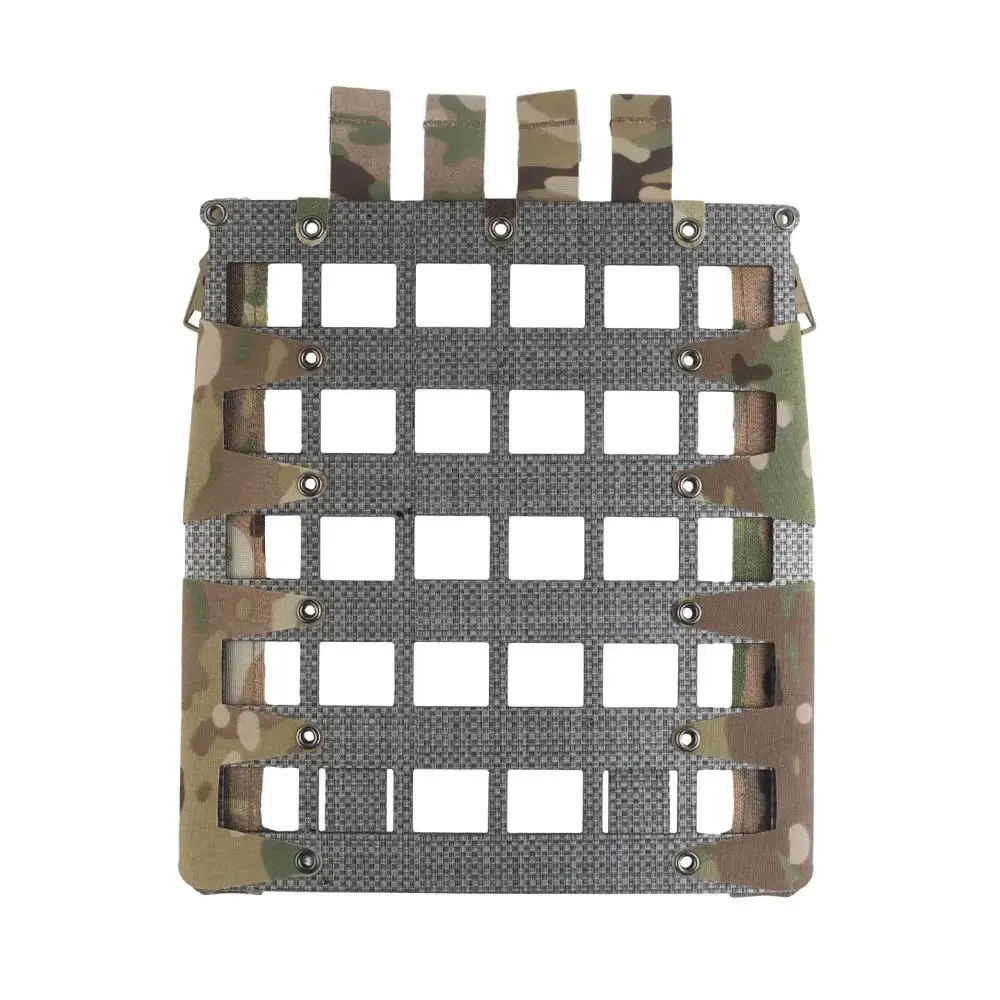 Panel trasero táctico Molle con cremallera para estilo Ferro FCPC V5, soporte para chaleco, portador de placa Airsoft ligero para caza, portador extensible - imagen 2