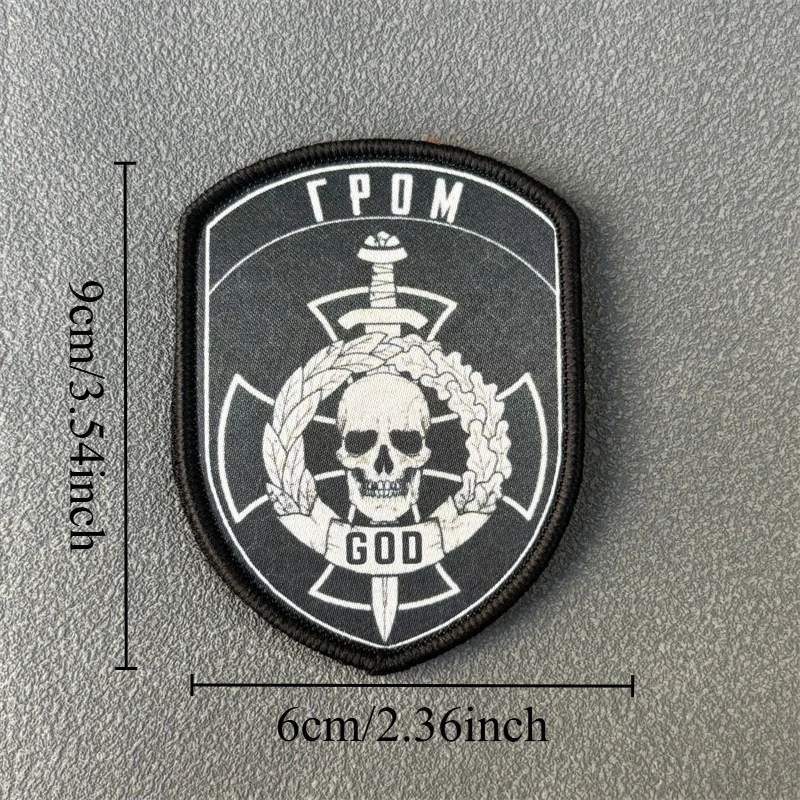 Parche táctico "Thunder", insignia de moral militar, impresión de gancho y bucle, mochila, accesorios de decoración de ropa, pegatinas, brazalete - imagen 2