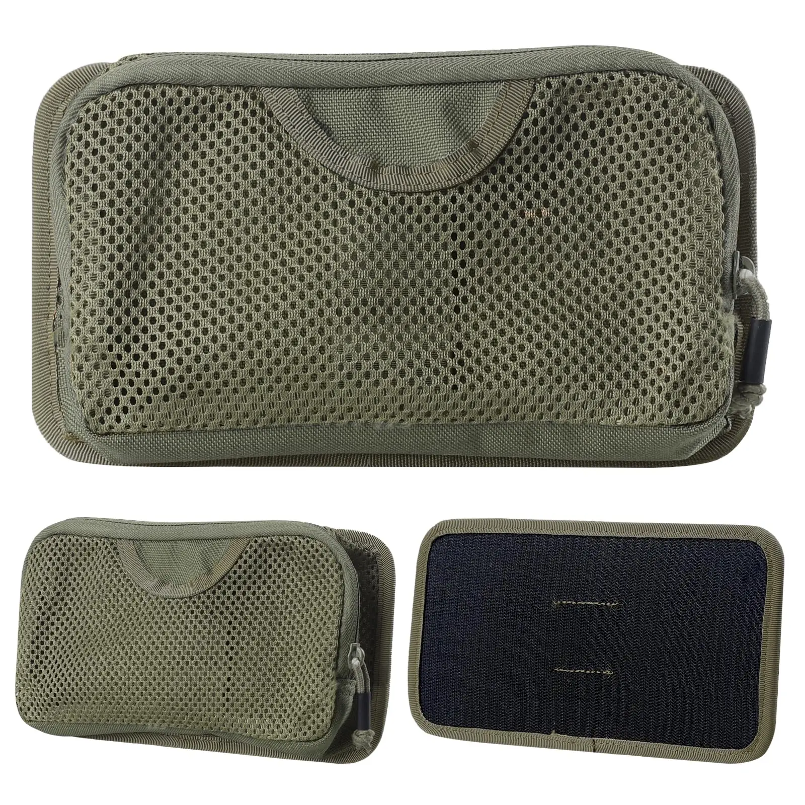 Bolsa táctica de malla con cremallera, organizador de Panel de inserción Modular, bolsillo de almacenamiento EDC con cierre de gancho para accesorios de bolsa de mochila - imagen 4