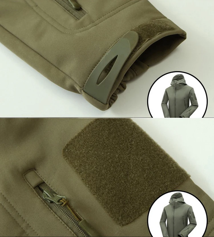 Chaquetas de lana de combate militar para hombre, abrigos tácticos impermeables para escalada al aire libre, senderismo, Camping y caza, invierno y otoño - imagen 4