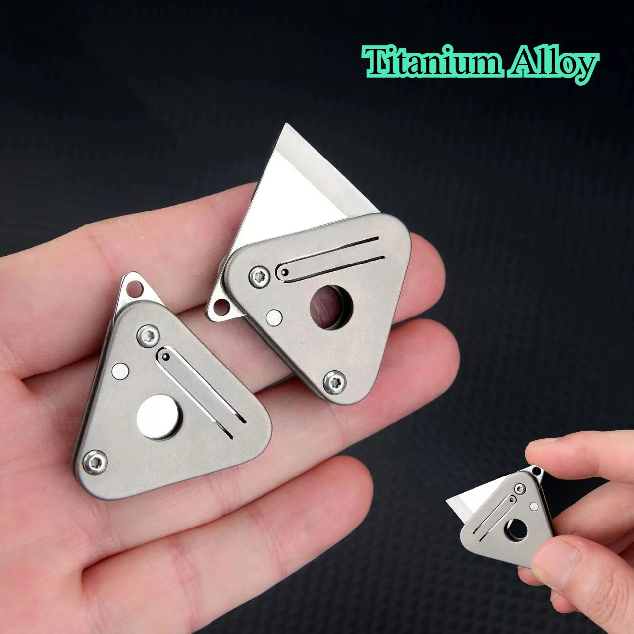 Cuchillo plegable titanio EDC táctico para exteriores y camping - imagen 2