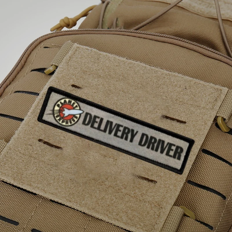 Parche estampado de insignia de moral táctica "DELIVERY DRIVER", parches militares con gancho para ropa, pegatina para mochila, brazalete - imagen 4