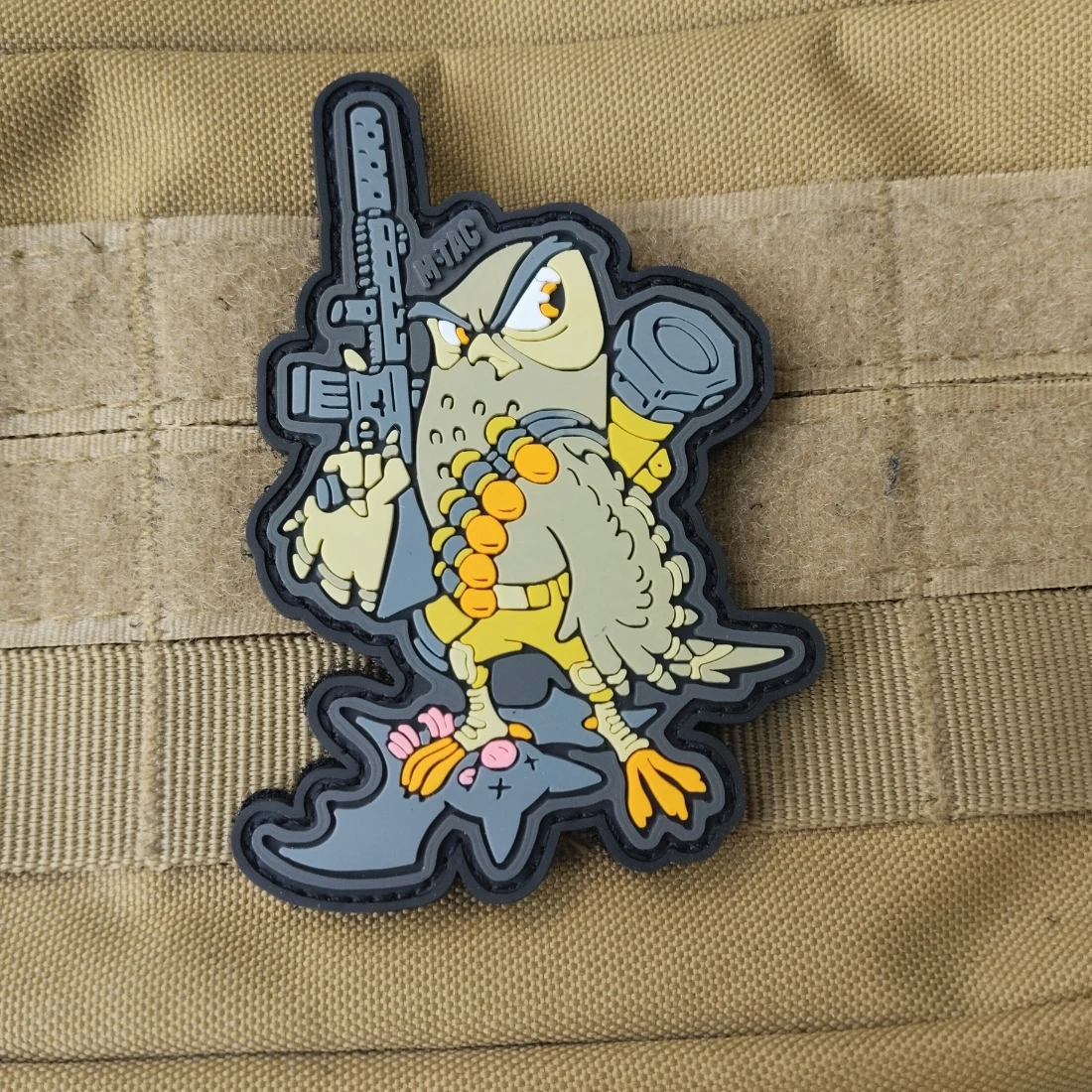 Parche de PVC 3D de guerrero búho, gancho y bucle, insignia de moral táctica militar, mochila, accesorios decorativos, parches adhesivos para ropa - imagen 5