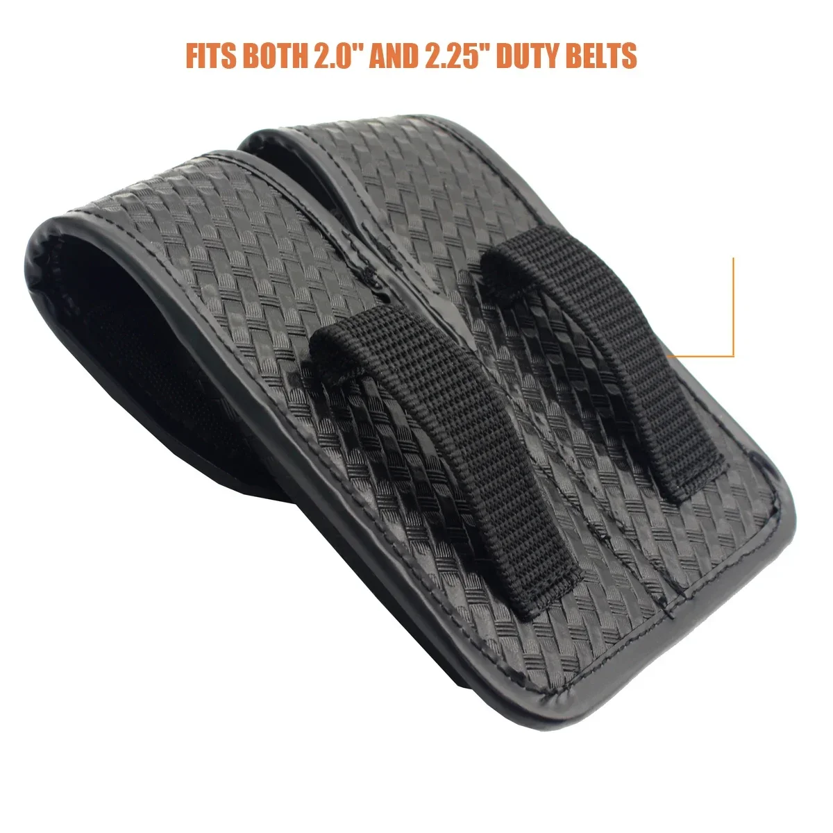 Bolsa doble para revistas de tejido de cesta de dos estilos, bolsa doble para pistola doble a presión, para cinturones de servicio de 2,25 ", se adapta a G17 - imagen 5