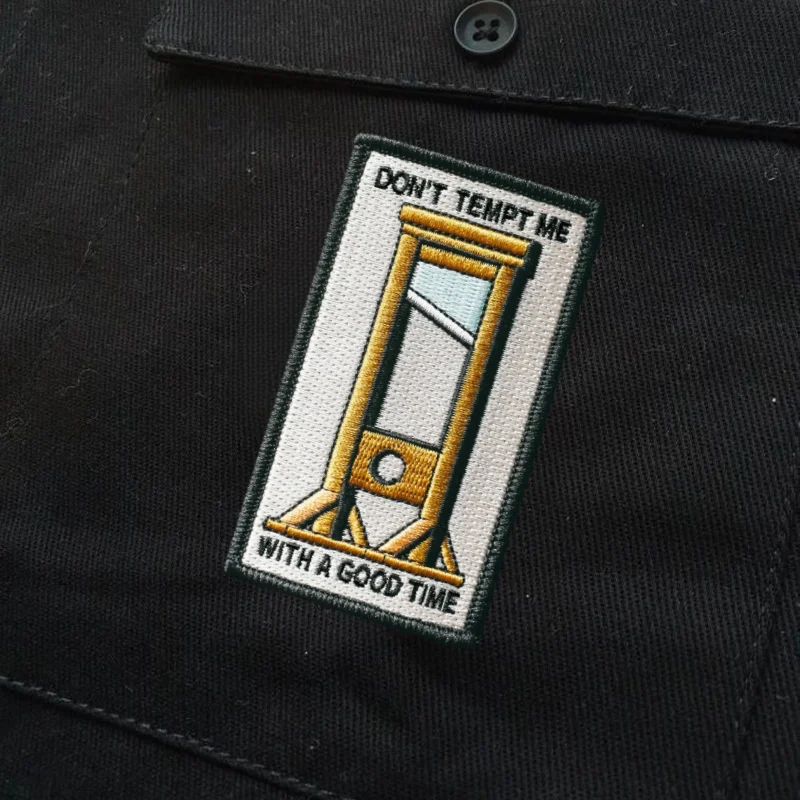 Parche bordado Don't Tempt Me con una buena vez, insignia de moral, brazalete táctico, gancho y bucle, mochila, sombrero, accesorios, pegatinas - imagen 2
