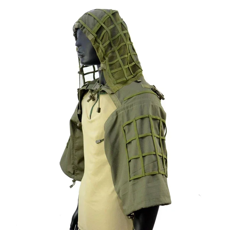 Traje Ghillie camuflaje para francotirador – Capucha caza y airsoft - imagen 3