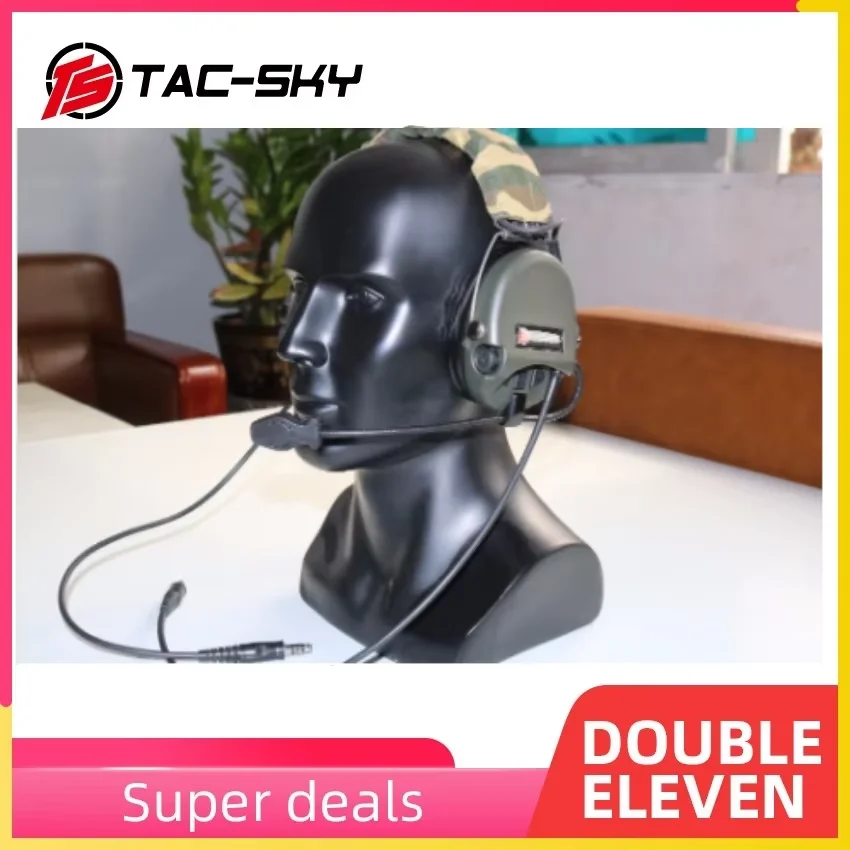 TS TAC-SKY-auriculares tácticos de comunicación Dual, auriculares SORDIN, protección auditiva para exteriores, auriculares con cancelación de ruido - imagen 5