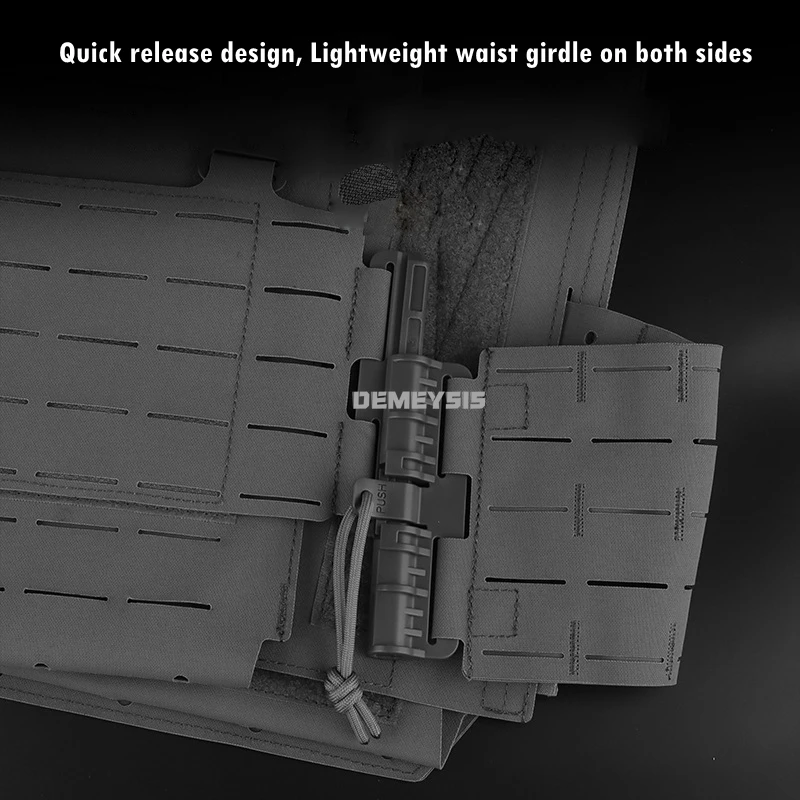 Chaleco táctico portador de placa Molle, armadura corporal de entrenamiento de Paintball, liberación rápida, caza, juego de guerra, chaleco ajustable - imagen 5