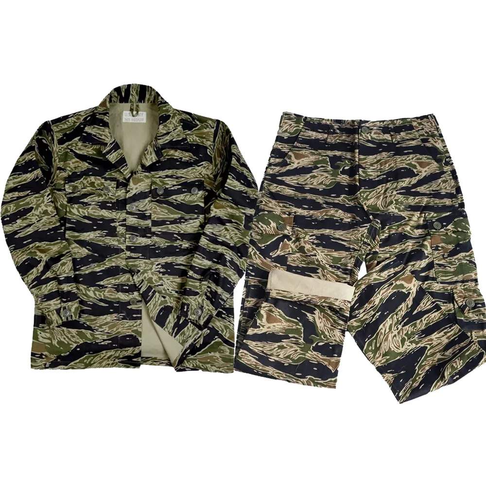 Traje de tigre de la Segunda Guerra Mundial, chaqueta y pantalones de tigre vietnamita, pantalones superiores a rayas, traje de entrenamiento Retro, equipo de soldado, chaqueta de tigre - imagen 2