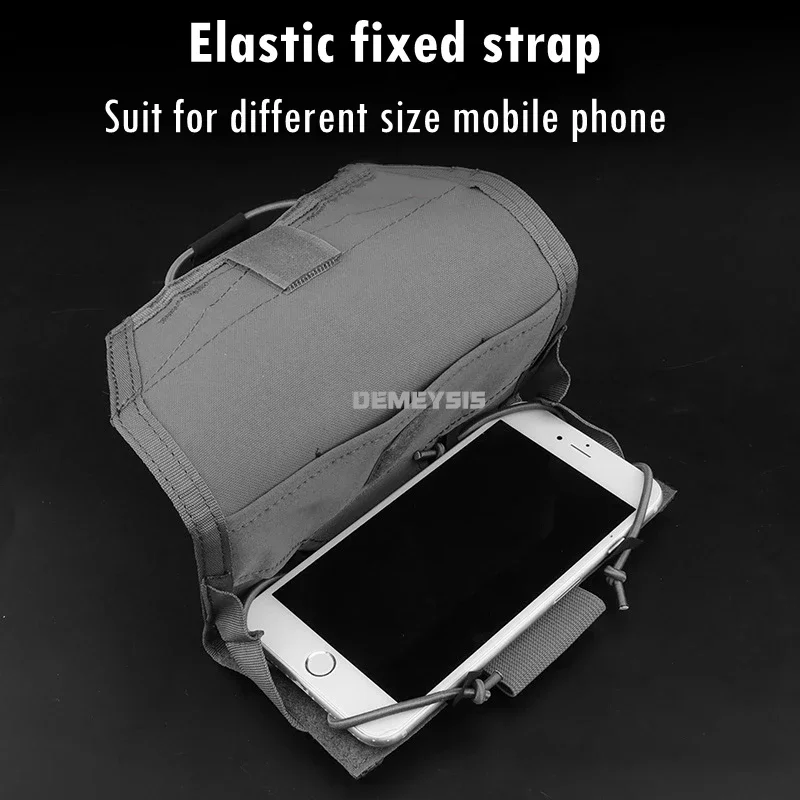 Soporte táctico para teléfono móvil, bolsa de pecho para exteriores, Panel de funda para mapa, equipo deportivo Airsoft, tablero de navegación para teléfono plegado Molle - imagen 4