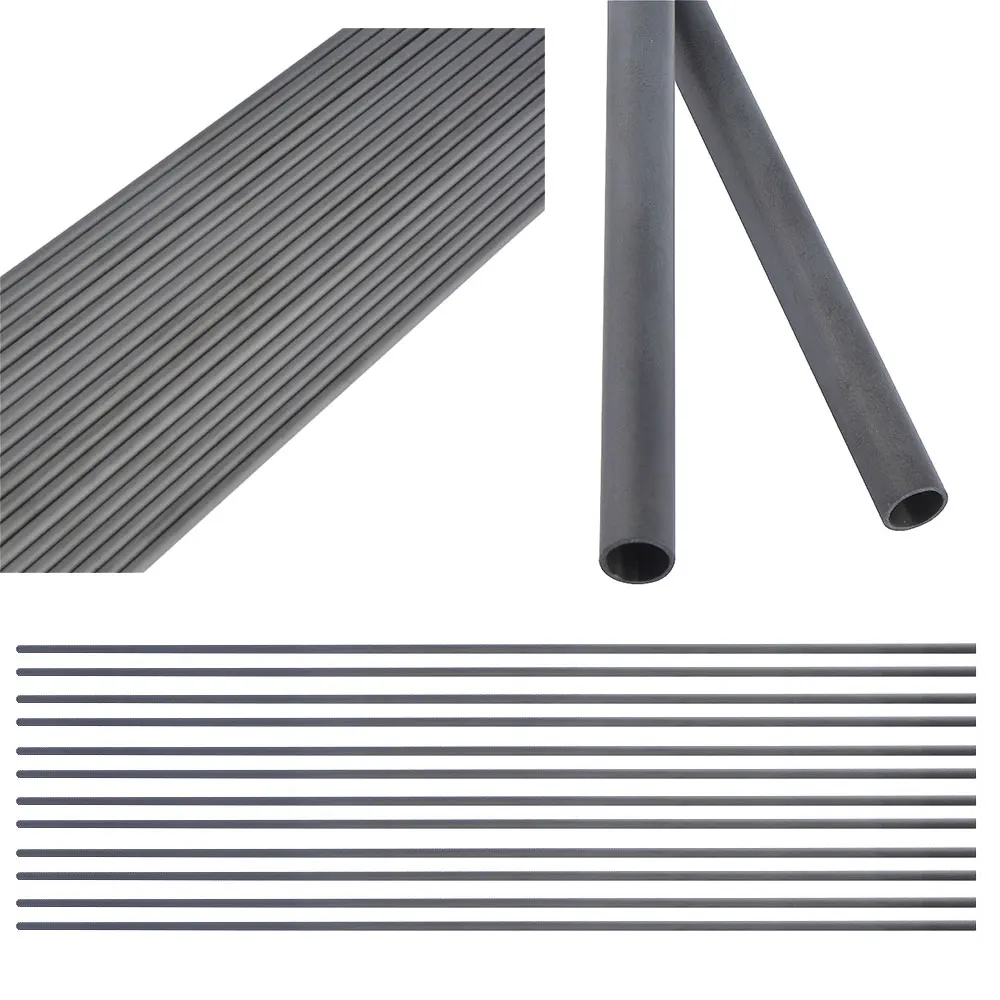 Flecha de carbono puro de 30 ", columna vertebral 300/350/400/500/600/700/800/900 ID4.2/6,2mm, arco, tiro con arco, competición, caza, 6/12 Uds.