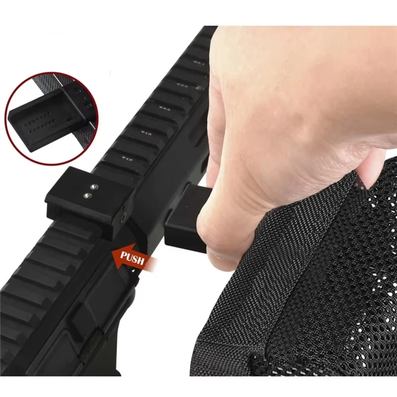 Bolsa de carcasa de bala de caza, equipo militar, munición, recogedor de carcasa de latón, trampa de malla, bolsa de malla de nailon, bolsa de colección negra, bolsa de munición - imagen 4